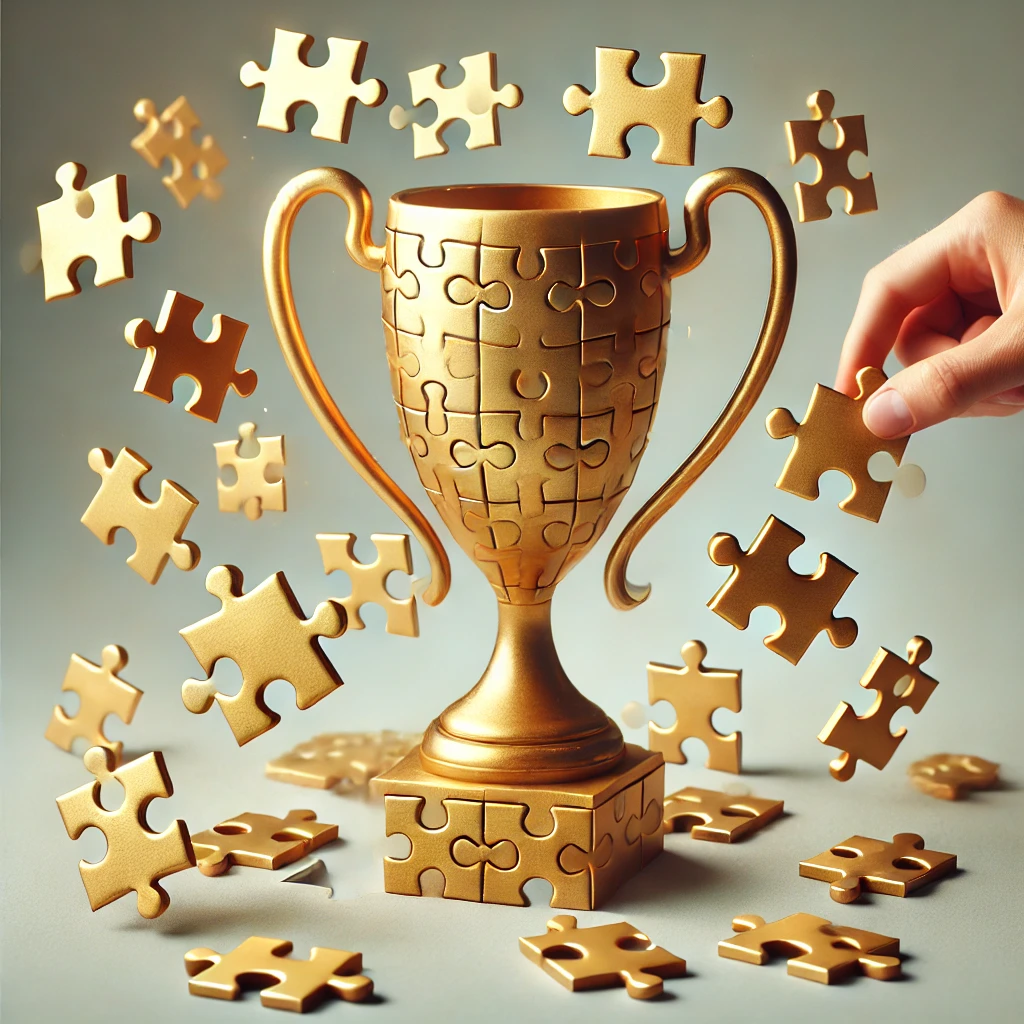 Golden trophy symbolizing championship achievement